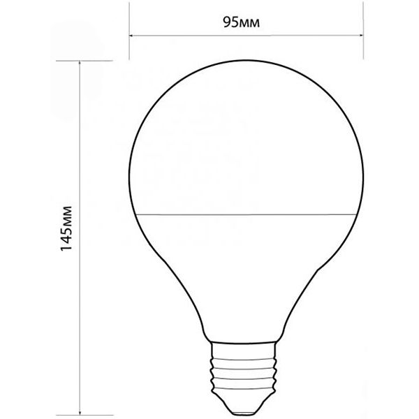 Лампа светодиодная Светкомплект 18 Вт G95 матовая E27 220 В 3000 К 