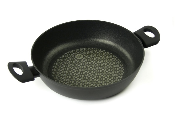 Сотейник з двома ручками та кришкою Diamante Induction 28 см TVS