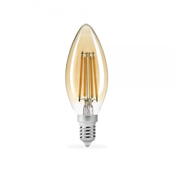 Лампа світлодіодна TITANUM FIL C37 4 Вт E14 2200 К 220 В жовта 25524 