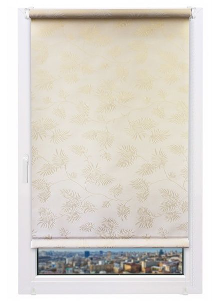 Ролета мини Delfa Престиж 57x170 см бежевая 