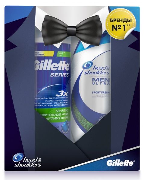Подарунковий набір для чоловіків Head & Shoulders шампунь + піна для гоління