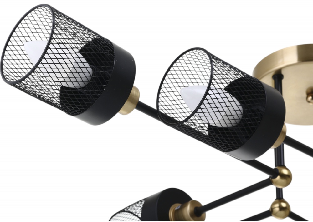 Люстра Sensio Ruan 8x40 Вт E14 черный с золотистым LS-74690/8B-E1440W