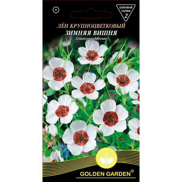 Насіння Golden Garden льон великоквітковий Зимова вишня 0,3 г