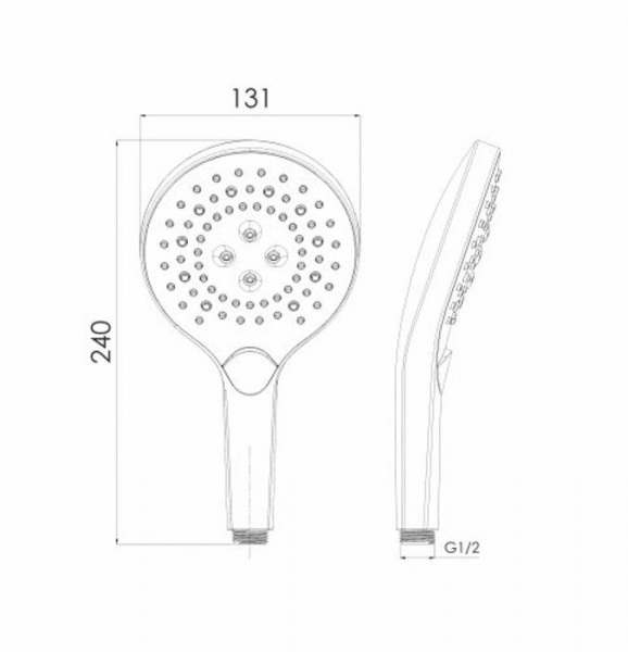 Лейка для душа Imprese f03600101DR