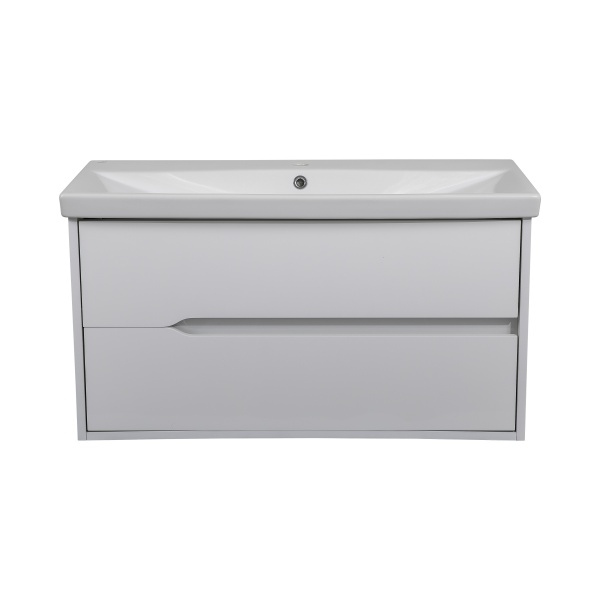 Тумба підвісна Aqua Rodos Сідней 100 білий глянець з умивальником