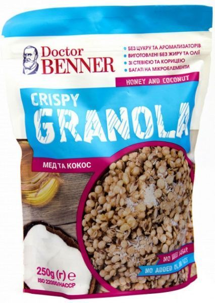 Гранола Dr. Benner Мед и кокос 300 г (4820132580944) 