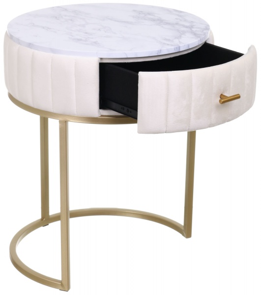 Набір декоративний Monaco 44,5х44,5х51 см/36х36х38 см білий/золотистий 