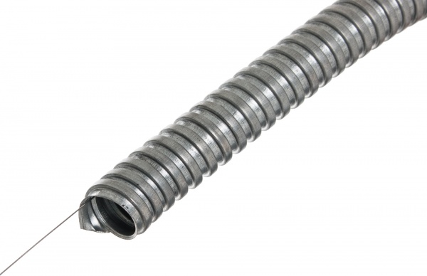 Металорукав холодної оцинковки E.NEXT 18 мм 25 м із протяжкою 