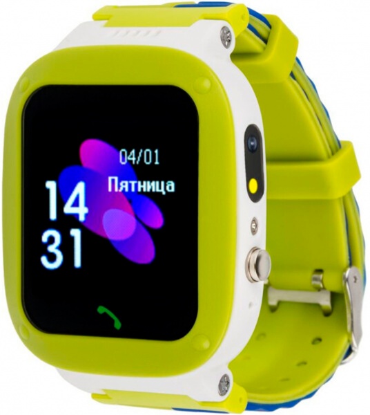 Смарт-часы AmiGo GO004 Splashproof Camera+LED green (856042)