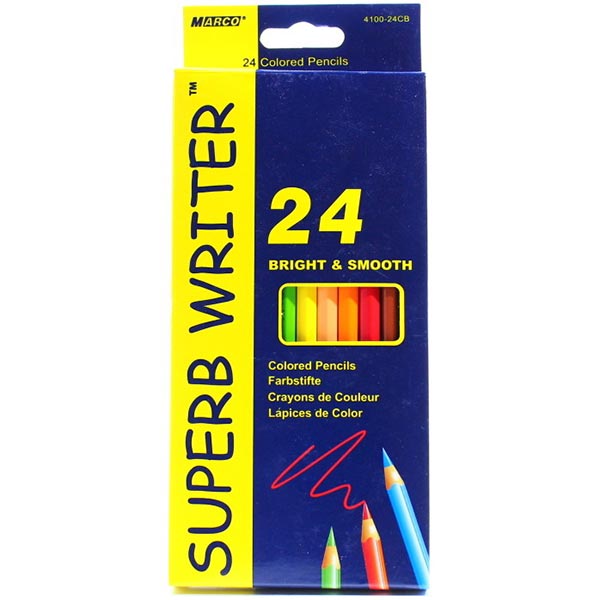 Олівці кольорові Superb Writer 4100-24CB 24 шт. Marco