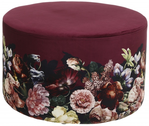 Пуф Essenza Элеонора Пионы 60х37х60 мм темно-синий 