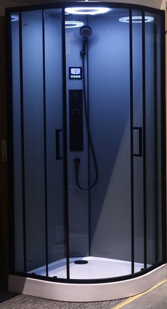 Душевой бокс EGO Pure Black Light 90x90 см K-6701