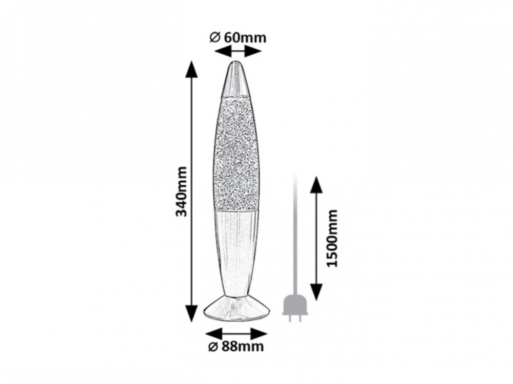 Светильник-ночник LED Rabalux Glitter Rainbow2 25 Вт разноцветный 76008