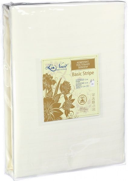 Комплект постельного белья Basic Stripe 2.0 бежевый La Nuit