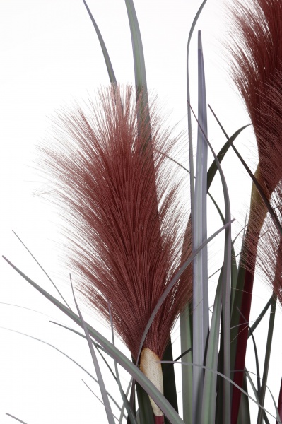 Рослина штучна Очерет кущ в металевому горщику 54 см