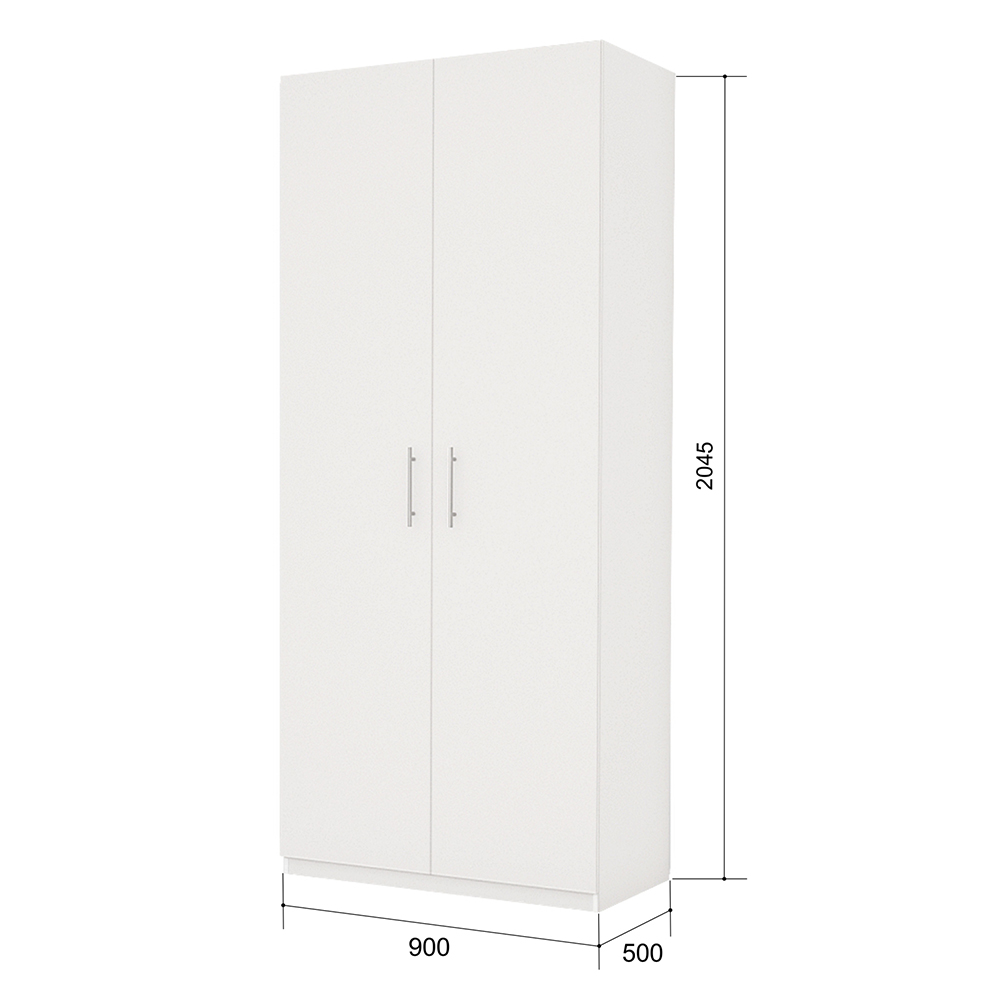 Шкаф ROKO Эконом распашной с консолью 2045х900х500 мм белый /