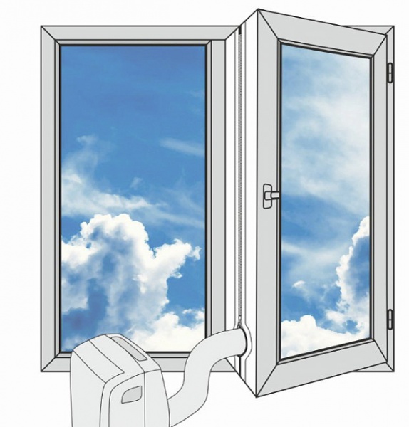 Система для монтажа мобильного кондиционера 