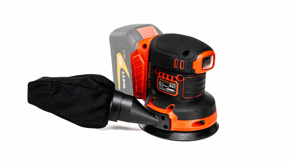 Шліфмашина ексцентрикова GTM OSC18/125BL_BARE TOOL