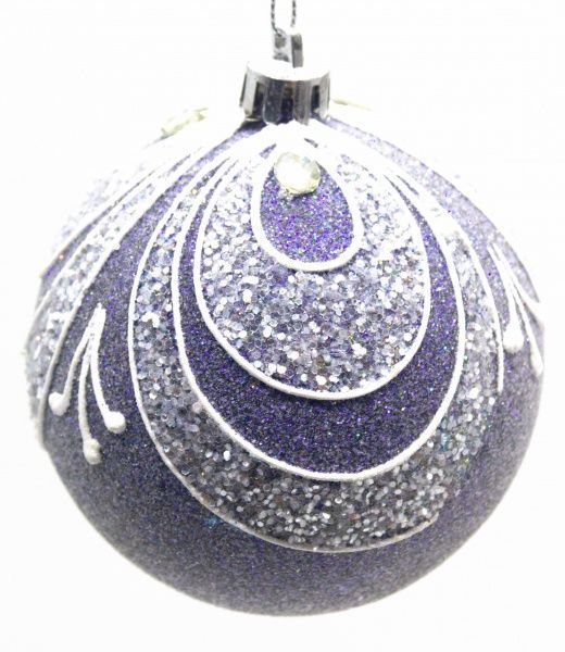 Куля Орнамент d60 фіолетовий