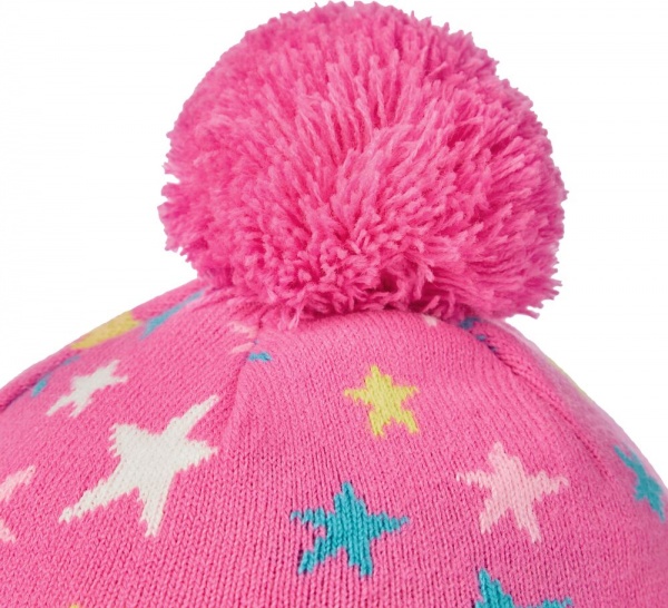 Шапка McKinley Mely II jrs 294880-395 52-54 черно-розовый