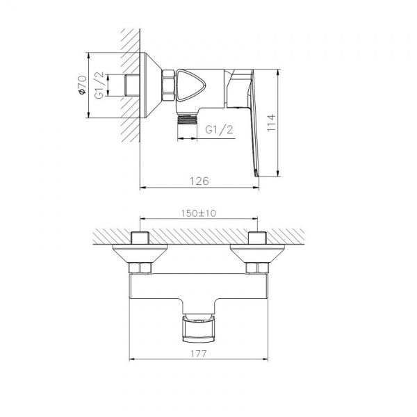 Смеситель для душа Koller Pool STYLE SL0450