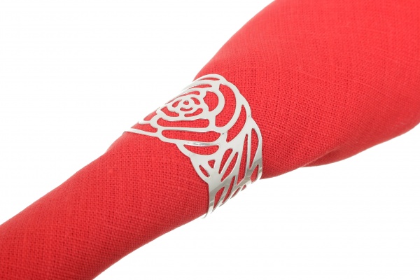 Набір кілець для серветок Silver Flower 6 шт