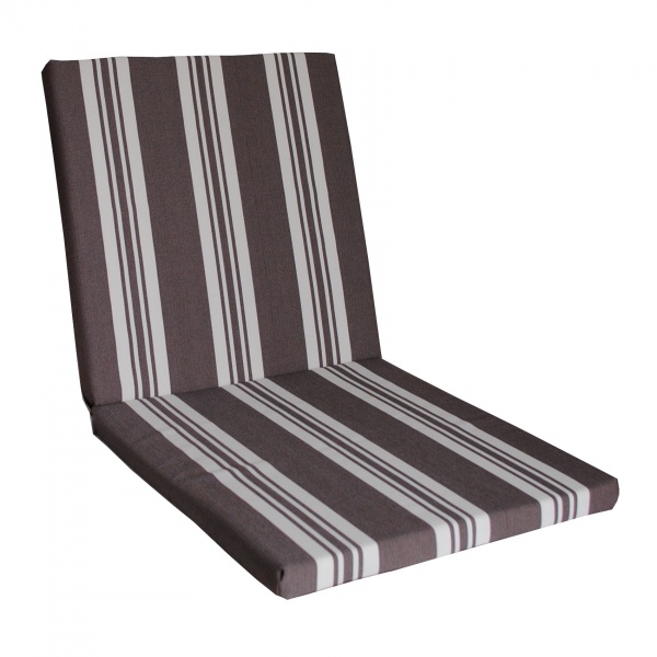 Подушка 42х84 см тексілк біло-коричнева смугаста 8230