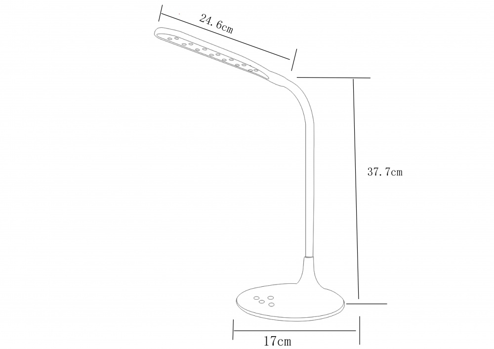 Настольная лампа Luna 7 Вт черный глянец LML-L23CCT-S