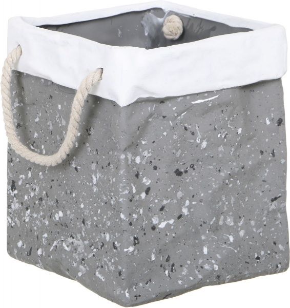 Кашпо Корзинка 20,5х18х18 см сірий