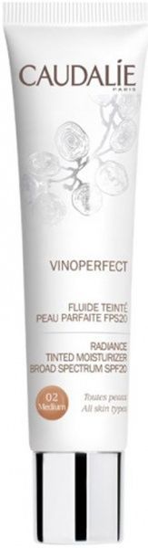 Флюид Caudalie Vinoperfect увлажняющий с тонирующим эффектом 02 medium 40 мл
