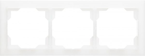 Рамка тримісна ABB Neo 3901M-A00130 01 універсальна крижаний білий