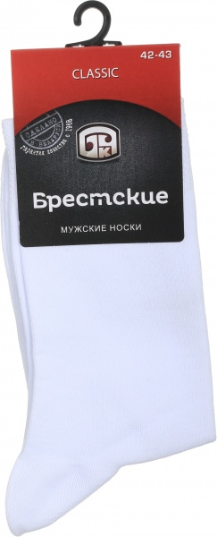 Носки мужские БЧК CLASSIC 14C2122 р. 27 белый 