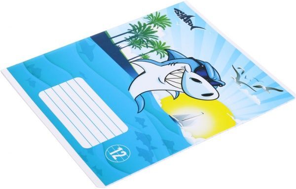 Зошит шкільний 12 аркушів у лінію Shark