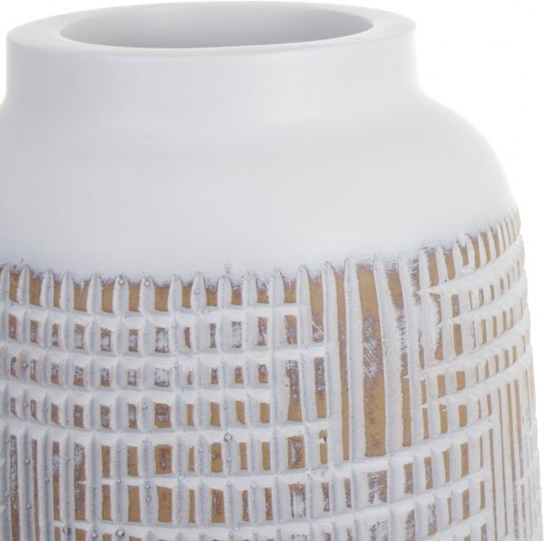Ваза полирезиновая белая Лайт 14х14х50 см
