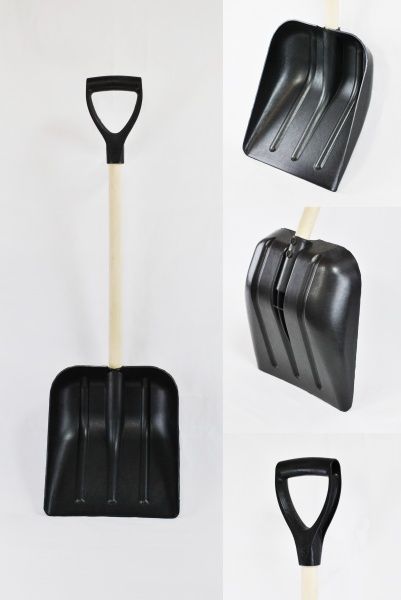 Лопата для снігу Кріон Плюс 270 мм 89 см чорна