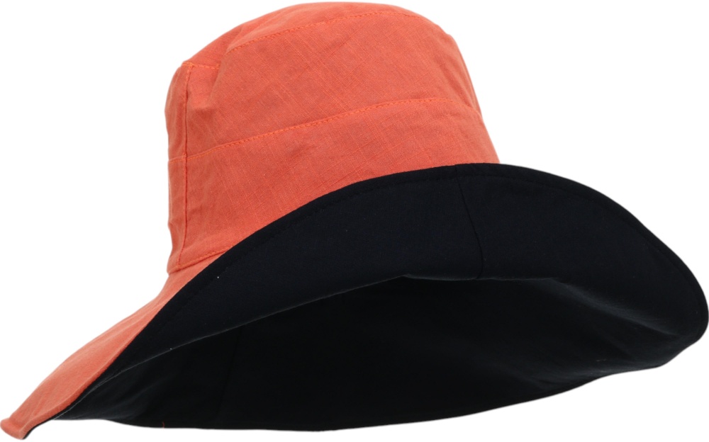 Шляпа с длинными полями Luna Becky one size черно-оранжевый