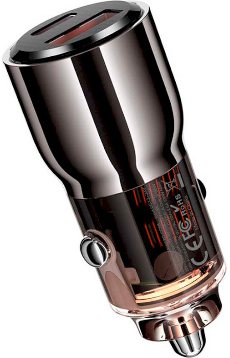 Автомобильное зарядное устройство Xo CC58 1xUSB-A/1xUSB-C 95W Car Charger Gray (CC58_TARNISH)