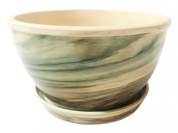 Горшок Есения 1,7 л мрамор 