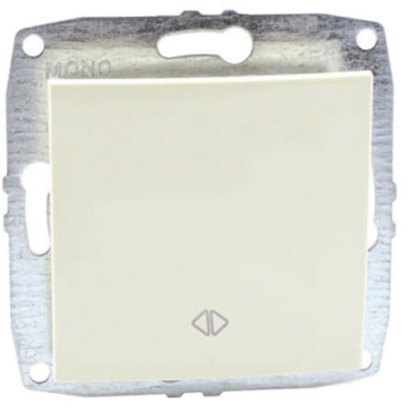 Вимикач перехресний одноклавішний Mono Despina без підсвітки 10 А 250В кремовий 102-170025-112