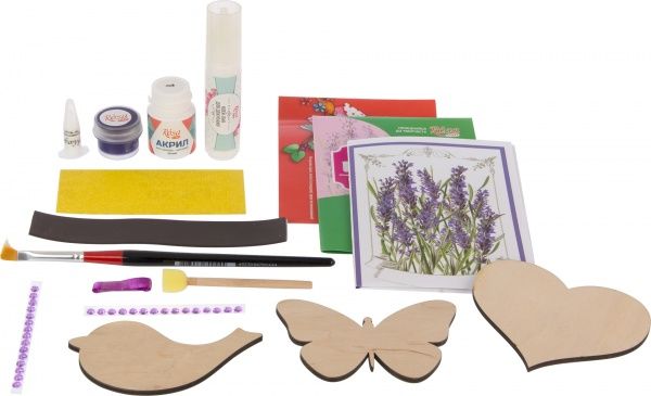 Набор, техника декупаж магниты «Аромат лаванды»  