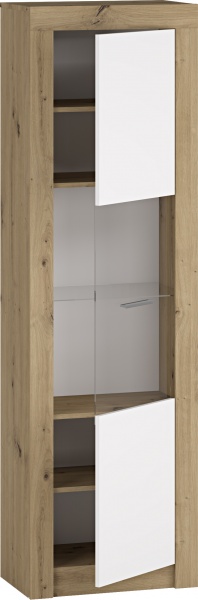 Шафа-пенал Грейд Марлін 584х1940х348 мм білий альба / дуб артізан 