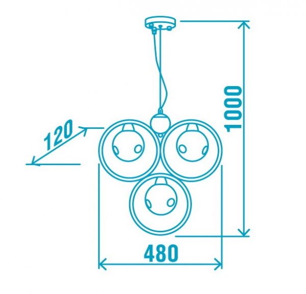 Подвес Victoria Lighting 3x40 Вт G9 черный Portland/SP3 