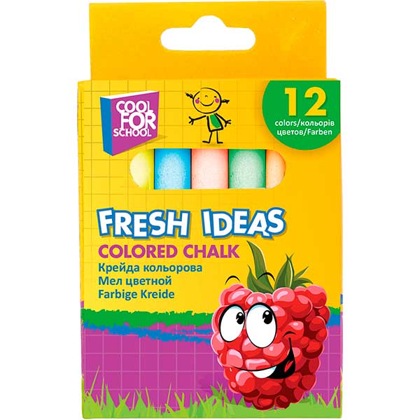 Крейда кольорова 12 шт. CF60703 Cool For School