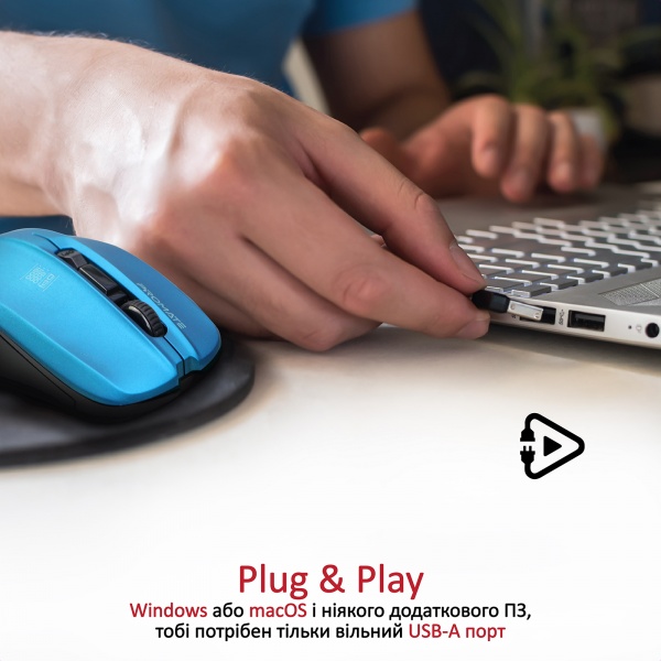 Миша Promate Contour Wireless Blue 