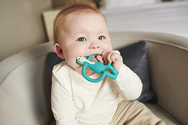 Прорізувач Matchstick Monkey Слон бірюзовий 11 см (MM-E-001)