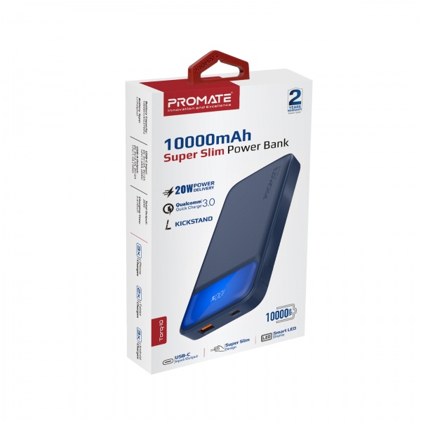 Універсальна мобільна батарея Promate 10000 mAh navy (torq-10.navy) 