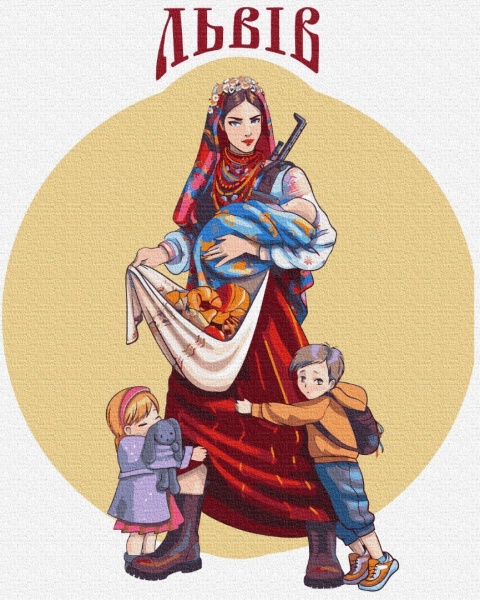 Картина за номерами Щедрий Львів ©Захарова Наталія PBS53272 40x50 см Brushme 