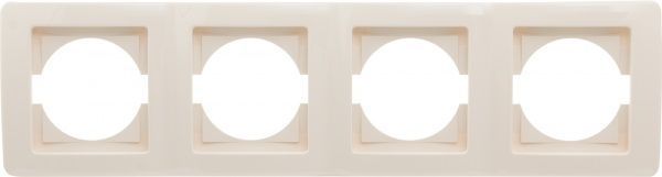 Рамка четырехместная TEM Ekonomik горизонтальная кремовый 4324462