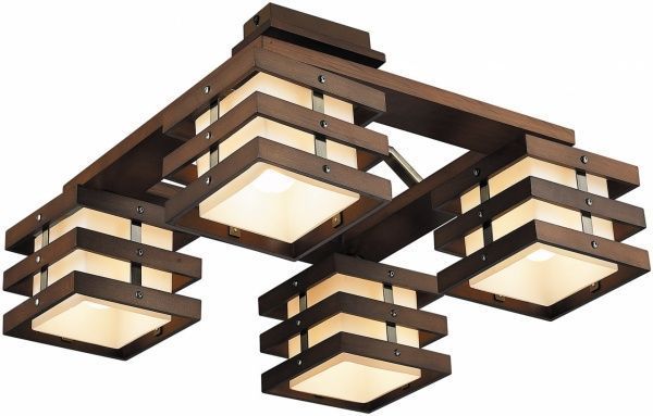 Люстра стельова Altalusse 4xE14 кавовий 