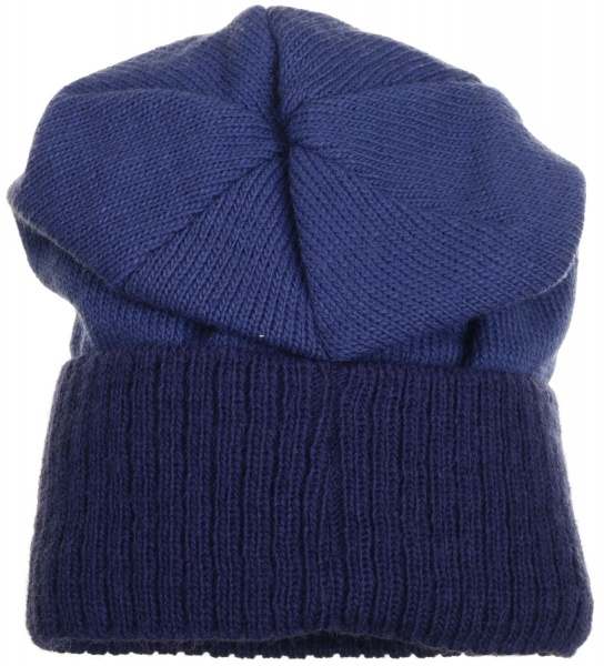 Шапочка детская для мальчика Kraft+ р.48-50 темно-синий с синим 2014 